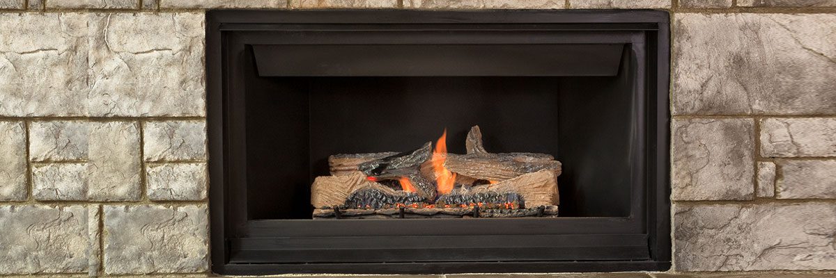 Fireplace in rental property
